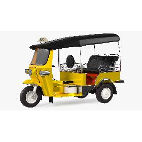 3D Three Wheeler Auto Rickshaw model